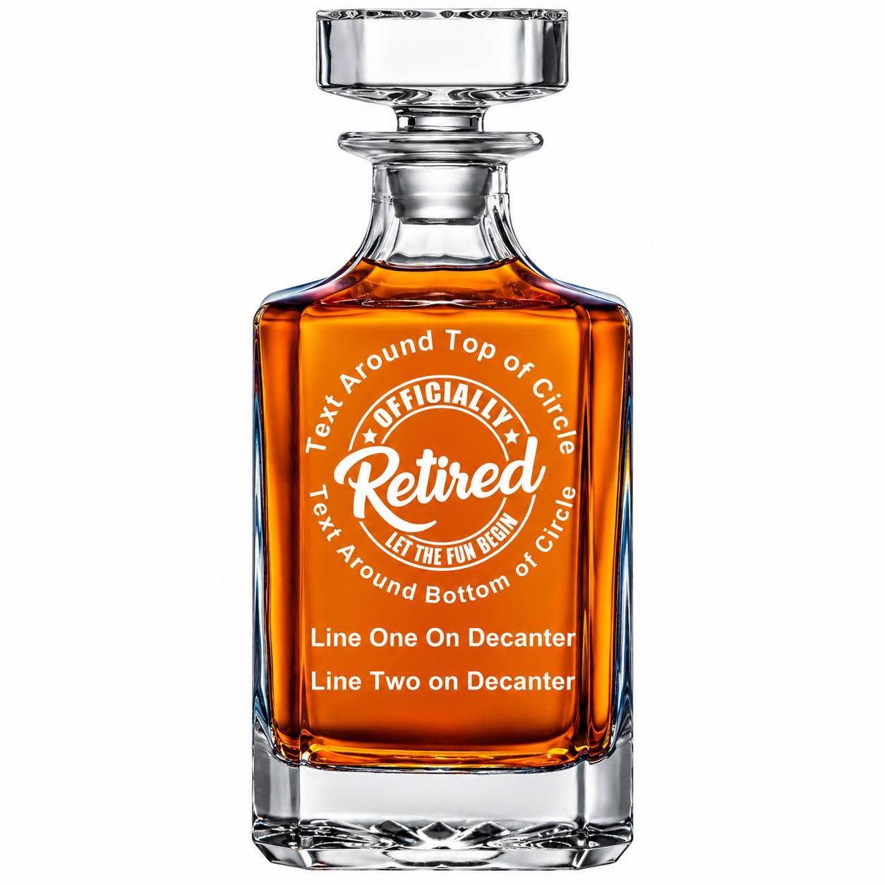 Personalized glass decanter